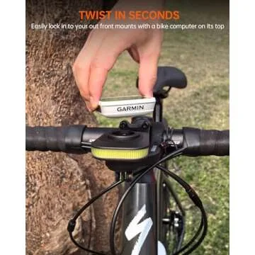 RAVEMEN FR300 Compatible with Garmin/Wahoo Bike Computer, 300 Lumen Warning Flashing 6 Modes Cycling Computer Accessories with Auto On Off, USB C Rechargeable for Road Bike (Patent Protected)