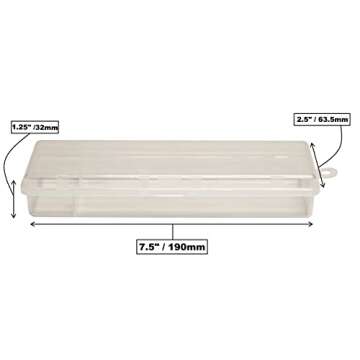 Creative Hobbies® Clear Polypropylene Mini Storage Box with Hinged Lid & Snap Closure - For Pencils...