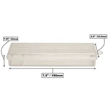 Creative Hobbies® Clear Polypropylene Mini Storage Box with Hinged Lid & Snap Closure - For Pencils...