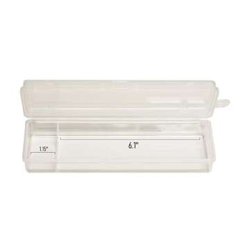 Creative Hobbies® Clear Polypropylene Mini Storage Box with Hinged Lid & Snap Closure - For Pencils, Pens, Drill Bits, Office Supplies, Organization, Tool Box and More! (1)