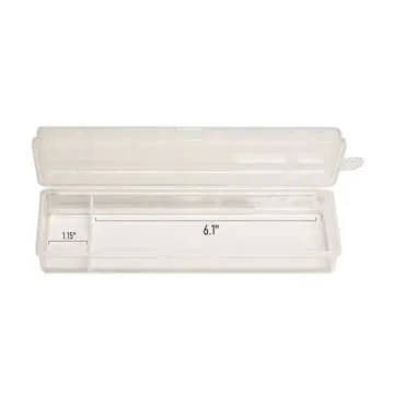 Creative Hobbies® Clear Polypropylene Mini Storage Box with Hinged Lid & Snap Closure - For Pencils, Pens, Drill Bits, Office Supplies, Organization, Tool Box and More! (1)