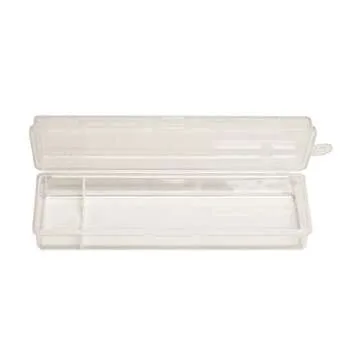 Creative Hobbies® Clear Polypropylene Mini Storage Box with Hinged Lid & Snap Closure - For Pencils, Pens, Drill Bits, Office Supplies, Organization, Tool Box and More! (1)