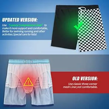 LUCOWEE Boys Swim Trunks - Eco-Friendly Quick Dry Shorts