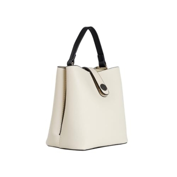 TIJN Vegan Leather Mini Bucket Bag Stylish Retro Crossbody