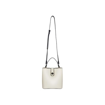 TIJN Vegan Leather Mini Bucket Bag Stylish Retro Crossbody