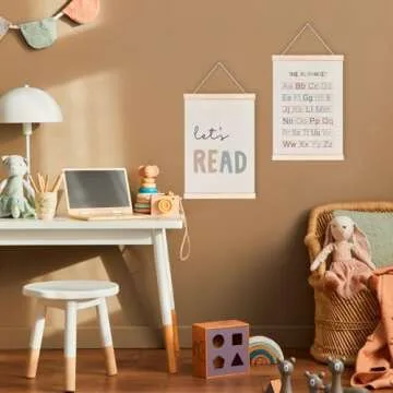 Laveliabel Alphabet Poster Hanger Set for Playroom Decor