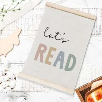 Laveliabel Alphabet Poster Hanger Set for Playroom Decor