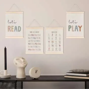 Laveliabel Alphabet Poster Hanger Set for Playroom Decor