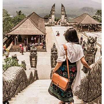 Meliae Camera Bag for Women, DSLR Mirrorless Camera Purse, Leather Shoulder Crossbody Messenger Trav...