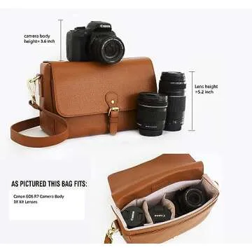 Stylish Meliae Camera Bag for Women, Leather Travel Purse