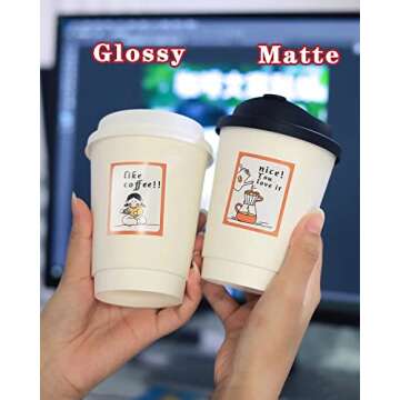 Lzerking 200 Sheets Glossy Printable Vinyl Sticker Paper