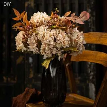 Elegant TOPIA Silk Hydrangea Flowers for Home Décor