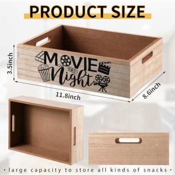 GlikCeil Movie Snack Organizer with Wooden Handles