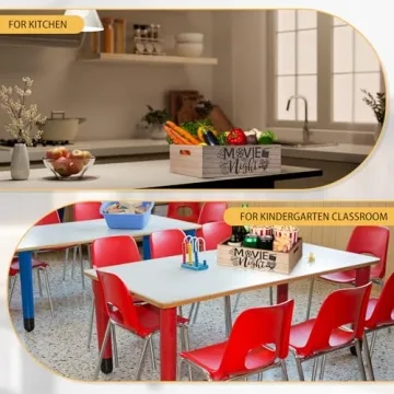 GlikCeil Movie Snack Organizer with Wooden Handles