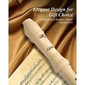 Eastar Soprano Recorder Instrument for Kids Beginner, Baroque Fingering C Key Recorder Instrument 3 ...
