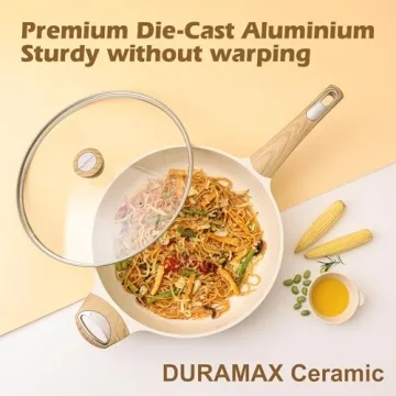 SENSARTE Ceramic Cookware Sets, Pots and Pans Set Nonstick, 14-Piece Induction Cookware, Non-toxic Healthy Non Stick Kitchen Cooking Set, with Frying Pans Set, PFAS PTFE PFOA PFOS Free