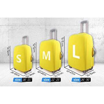 Bigcardesigns Cool Travel Luggage Protective Covers for 22"-25" Suitcase Elastic