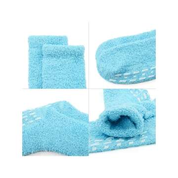 Century Star Anti Slip Athletic Plush Slipper Grip Soft Socks Women Yoga Pilates Soft Warm Cozy Socks For Christmas A 5 Pairs Candy Color One Size