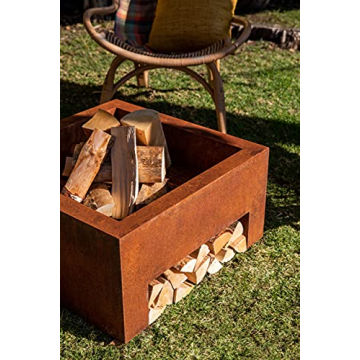 Veradek Fire Series Fire Pit Cube - Corten Steel
