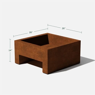 Veradek Fire Series Fire Pit Cube - Corten Steel