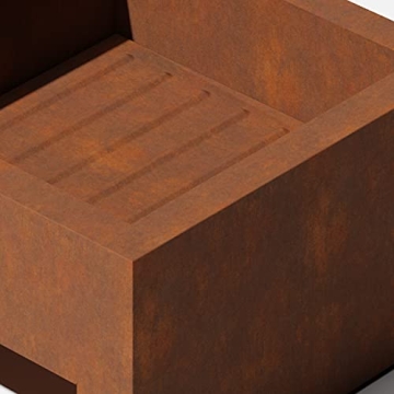 Veradek Fire Series Fire Pit Cube - Corten Steel