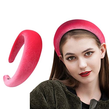 OAOLEER Padded Headbands Fashion Women Thick Velvet 90s Hair Accessories Head Band Fashion Headwear ...