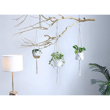 Potey Macrame Plant Hangers - Stylish Durable Plant Holders