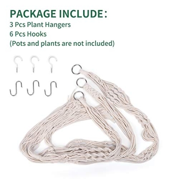 Potey Macrame Plant Hangers - Stylish Durable Plant Holders