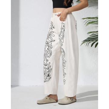 Kedera Barrel Jeans for Women Stylish Wide-Leg Denim