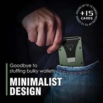 Slim Minimalist Wallet with RFID & Money Clip for Men
