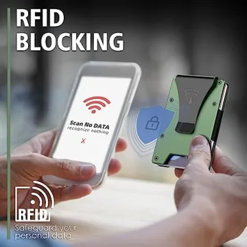 Slim Minimalist Wallet with RFID & Money Clip for Men