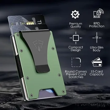 Slim Minimalist Wallet with RFID & Money Clip for Men