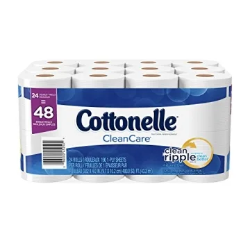 Cottonelle Clean Care - 24 Double Rolls of Ultra Soft, Septic Safe Toilet Paper