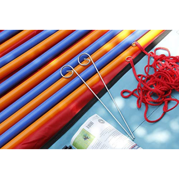 PAWISE Dog Training Exercise Equipment,Dog Agility Training Equipment,12pcs Weave Poles Playground Equipment Outdoor