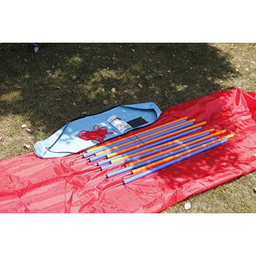 PAWISE Dog Training Exercise Equipment,Dog Agility Training Equipment,12pcs Weave Poles Playground Equipment Outdoor