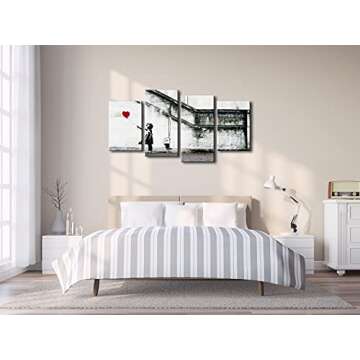 Wieco Art Banksy Canvas Prints for Home Office Decor