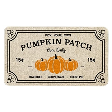 Autumn Pumpkin Patch Door Mat for Seasonal Decor