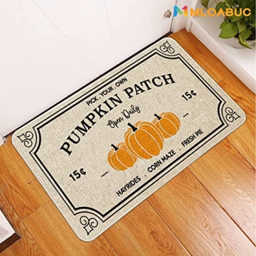 Autumn Pumpkin Patch Door Mat for Seasonal Decor