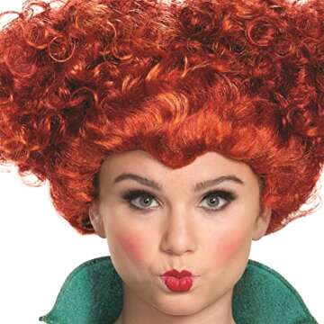 Disguise Women's Winifred Deluxe Wig Costume Accessory, Red, Adult Size US