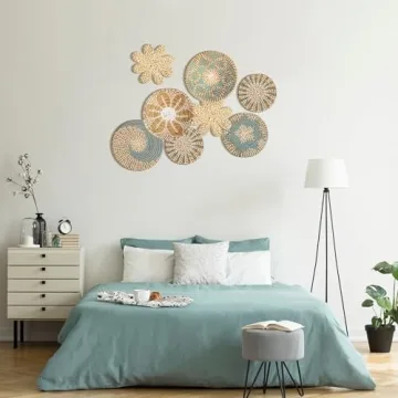 Elegant Xuhal Set of 8 Hanging Woven Wall Baskets