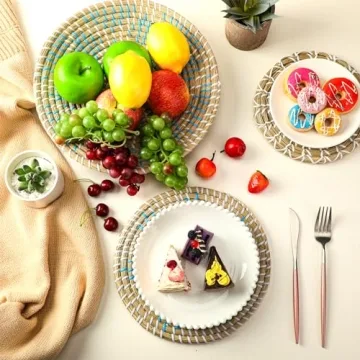 Elegant Xuhal Set of 8 Hanging Woven Wall Baskets