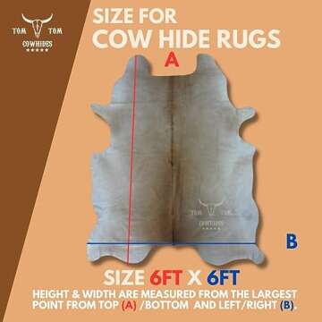 Tomtom 6x6 ft Cowhides Rug | Luxurious Butter Blonde Decor