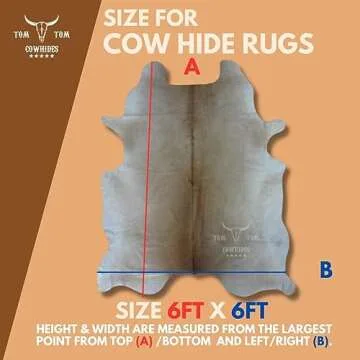 Tomtom 6x6 ft Cowhides Rug | Luxurious Butter Blonde Decor
