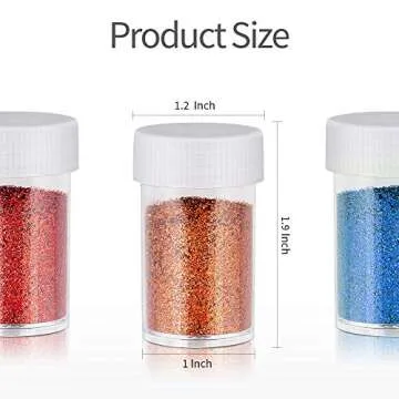 Teenitor Fine Glitter for Crafts Set - 24 Jars Hair Glitter for Face and Body Glitter, Extra Fine Gl...