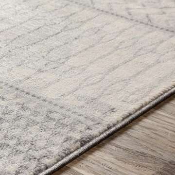Livabliss Hana Modern Moroccan Area Rug,5'3" x 7'3",Silver Grey