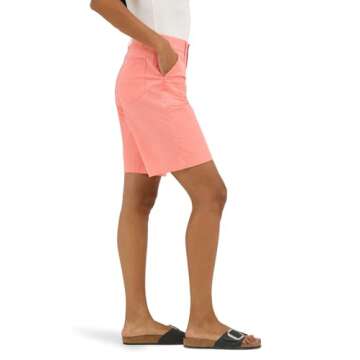 Lee Women's Ultra Lux Comfort Bermuda Shorts - Bright Papaya