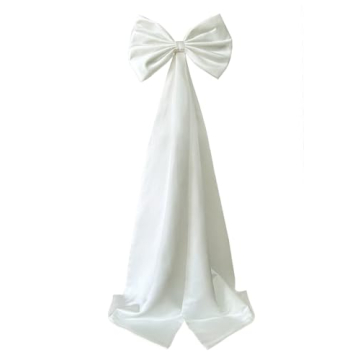 BIRENEROBE Ivory Wedding Dress Accessories for Bride Long Bridal Removable Bow Detachable Train for ...