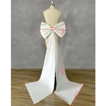 Luxurious BIRENEROBE Satin Bow Cape for Weddings and Events