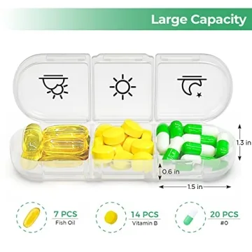 PULIV Weekly Pill Organizer Large Capacity for Travel