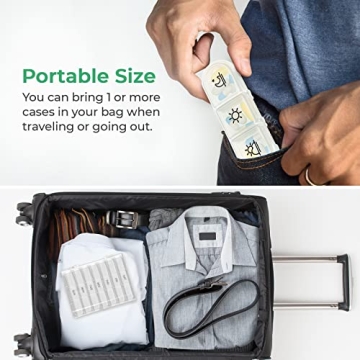 PULIV Weekly Pill Organizer Large Capacity for Travel